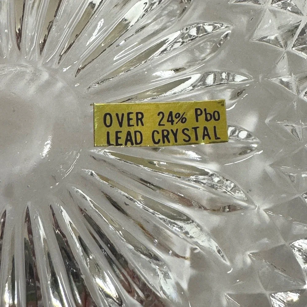Vintage FB Rogers Crystal Coaster Set of 6 Silver plated Lion Paw Footed holder